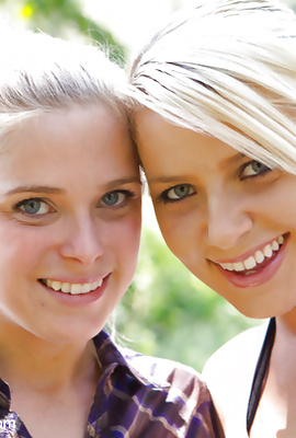 2 blonde babes captured in the Wood & fucked rough
