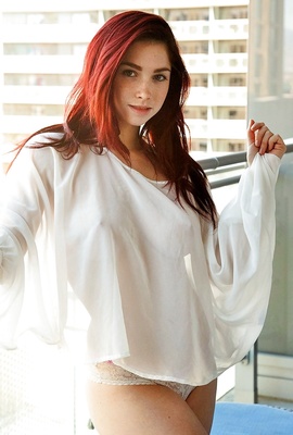 Jazz Reilly doing some sexy yoga on the balcony