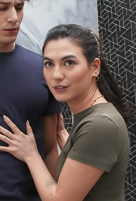 >Parker Ambrose Restrains Megan Mistakes Against The Wall